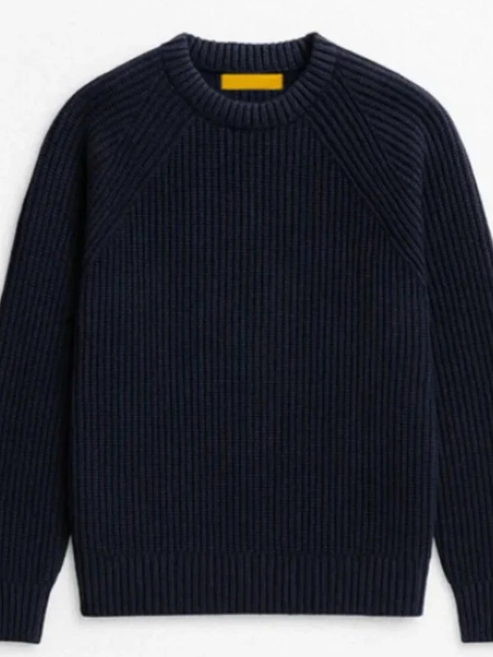Dark Blue Ribbed Crewneck Sweater - Brand New